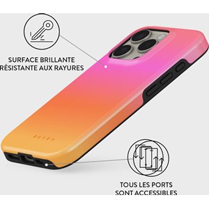 Coque magsafe pour iphone 16 pro tough motifs sunset club burga