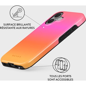 Coque magsafe pour iphone 16 tough motifs sunset club burga