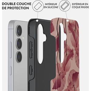 Coque pour samsung galaxy s24 rigide motifs tender kiss burga