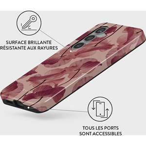 Coque pour samsung galaxy s24 rigide motifs tender kiss burga