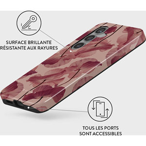 Coque pour samsung galaxy s24 rigide motifs tender kiss burga