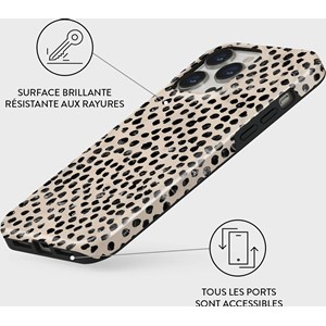 Coque pour iphone 13 pro rigide motifs almond latte burga