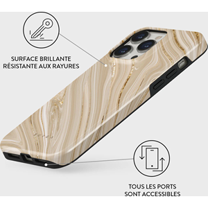 Coque pour iphone 14 pro rigide motifs full glam burga
