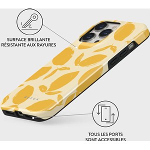 Coque pour iphone 14 pro max rigide motifs lemon tart burga