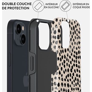 Coque pour iphone 15 rigide motifs almond latte burga