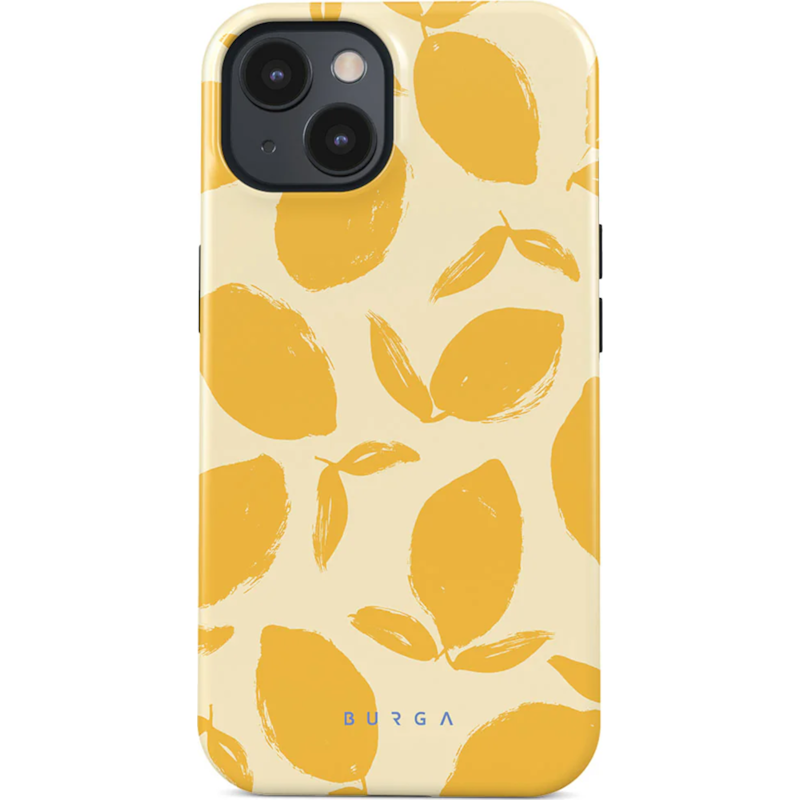 Coque pour iphone 15 rigide motifs lemon tart burga