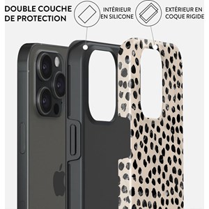 Coque pour iphone 15 pro rigide motifs almond latte burga