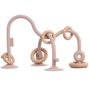 Labyrinthe à perles en silicone vieux rose