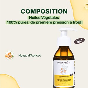 Pranarom - huile végétale de noyau d'abricot vierge - bio