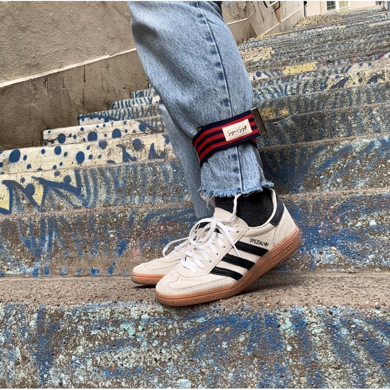 Serre-pantalon vélo réfléchissant marin