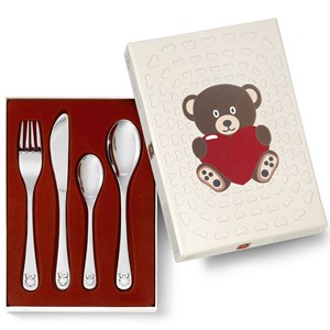Coffret couverts ours cœur