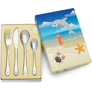 Coffret couverts en acier sea life