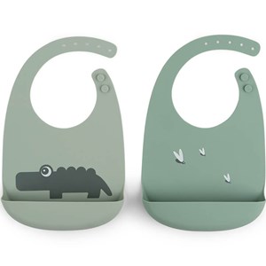 Lot de 2 bavoirs en silicone