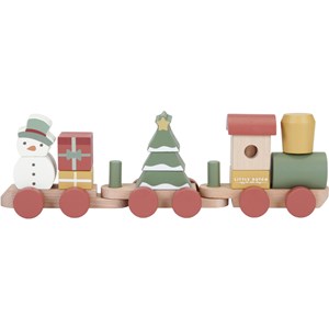 Train à blocs de noël