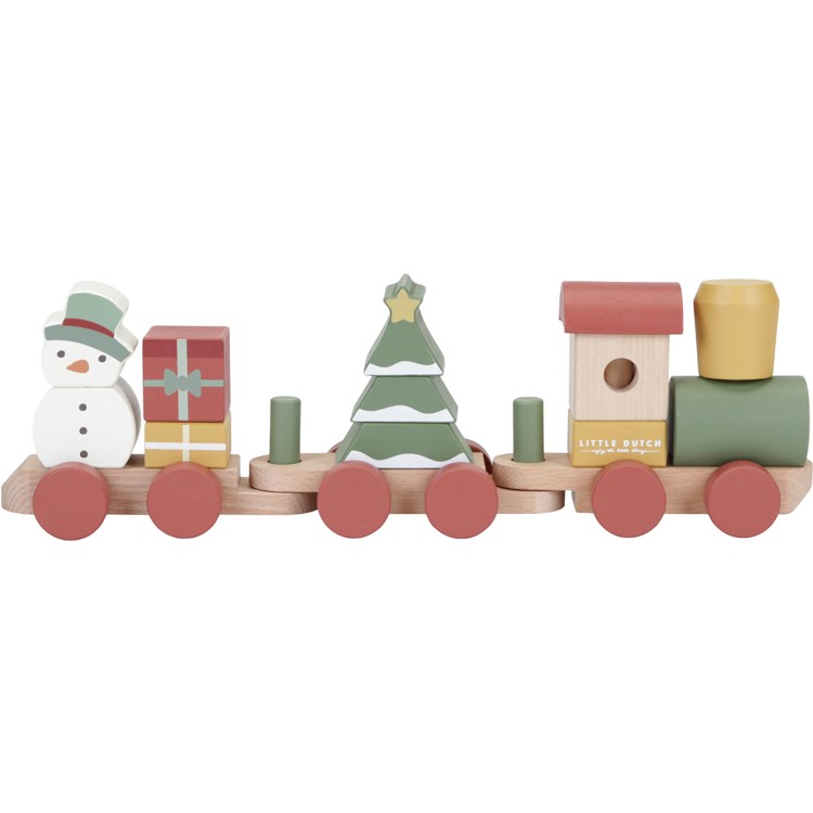 Train à blocs de noël