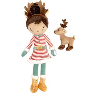 Poupée souple evi et son renne
