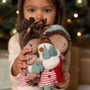 Poupée souple jake et son bonhomme de neige