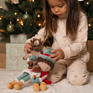 Poupée souple jake et son bonhomme de neige