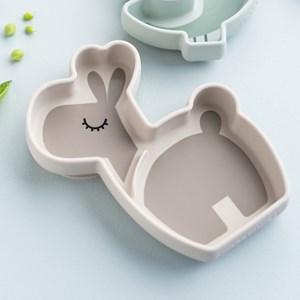 Assiette en silicone avec ventouse