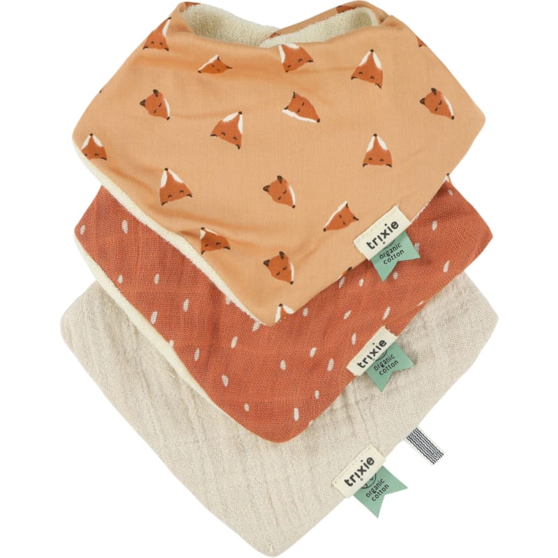 Lot de 3 bavoirs bandanas fierce fox (Trixie) - Couverture