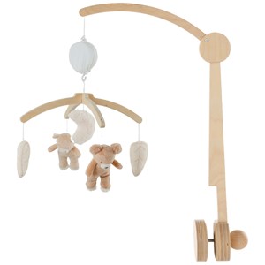 Mobile musical avec bras en bois lily et fluffy