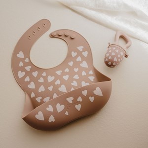 Sucette grignoteuse et 4 embouts fall in love taupe rose