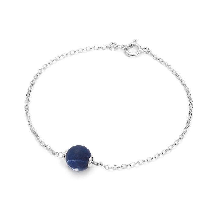 Bracelet sodalite argent rhodié