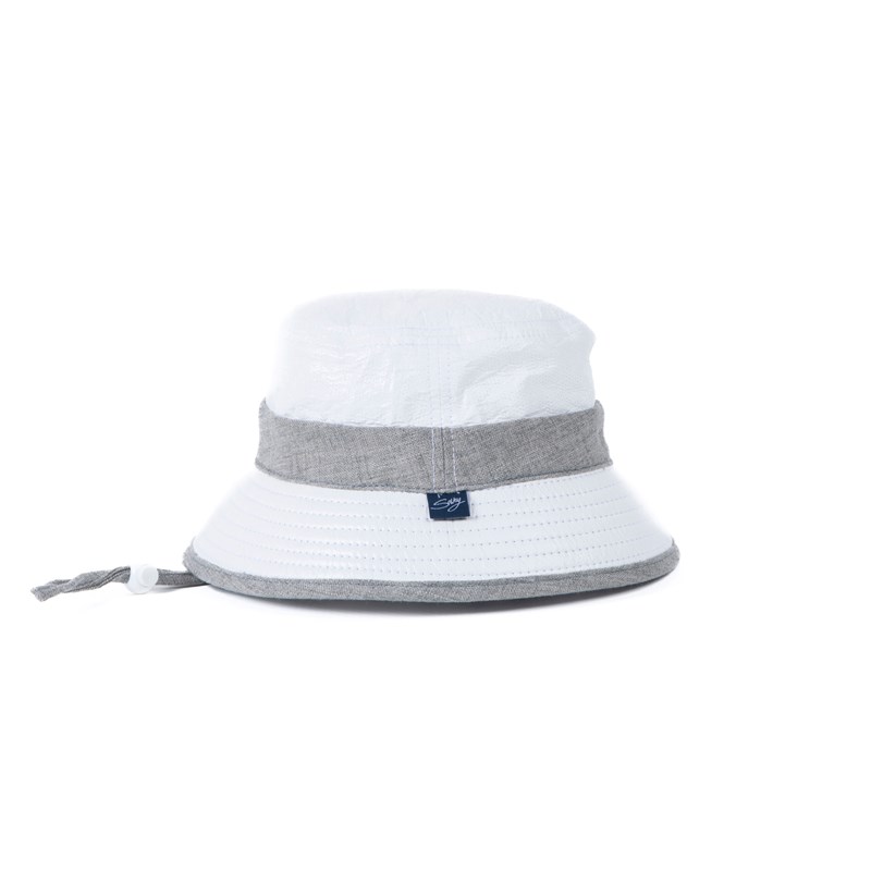 Bob mixte certifié anti-uv upf50+ et anti-chaleur blanc &nbsp; gris souris