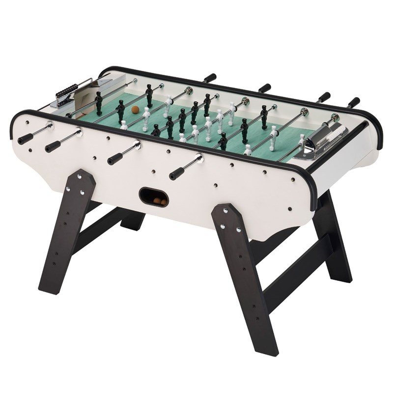 Babyfoot en bois robuste noir et blanc