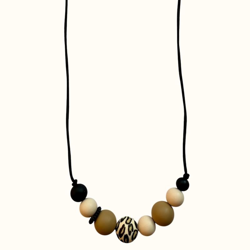 Collier d'allaitement - léopard