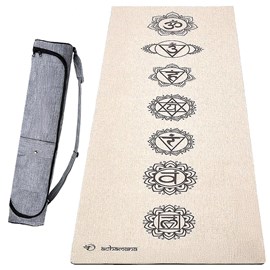 Pack tapis yoga chanvre 7 chakras + sac microfibre