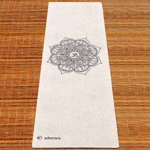 Pack tapis yoga chanvre mandala + sac microfibre