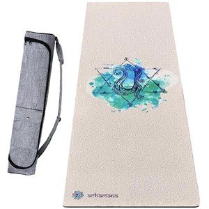 Pack tapis yoga chanvre chakra coeur + sac microfibre