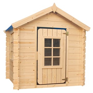 Maison en bois pour enfants -toit bleu- 0.9 m2