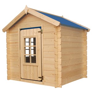Maison en bois pour enfants -toit bleu- 0.9 m2