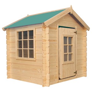 Maison en bois pour enfants -toit vert- 0.9 m2