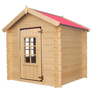 Timbela m570r-1 maison en bois pour enfants -toit rouge- 0.9 m2