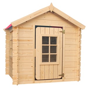 Timbela m570r-1 maison en bois pour enfants -toit rouge- 0.9 m2