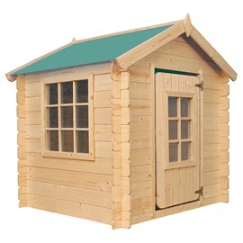 Timbela m570z-1 maison en bois pour enfants -toit vert- 0.9 m2