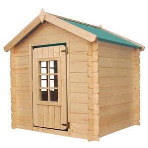 Timbela m570z-1 maison en bois pour enfants -toit vert- 0.9 m2
