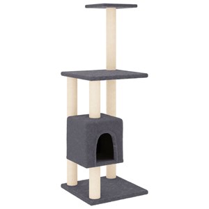 Arbre à chat meuble tour grimper jouet 42 x 42 x 104 cm gris
