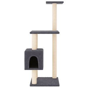 Arbre à chat meuble tour grimper jouet 42 x 42 x 104 cm gris