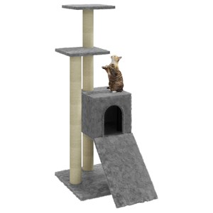 Arbre à chat meuble tour grimper jouet 35 x 54 x 92 cm gris
