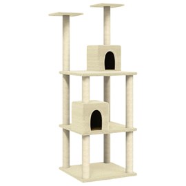 Arbre à chat meuble tour grimper jouet 60 x 54 x 141 cm crème