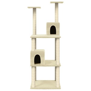 Arbre à chat meuble tour grimper jouet 60 x 54 x 141 cm crème