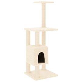 Arbre à chat meuble tour grimper jouet 42 x 42 x 104 cm crème