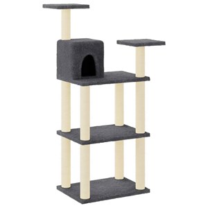 Arbre à chat meuble tour grimper jouet 66 x 41 x 118.5 cm gris