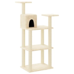 Arbre à chat meuble tour grimper jouet 66 x 41 x 118.5 cm crème