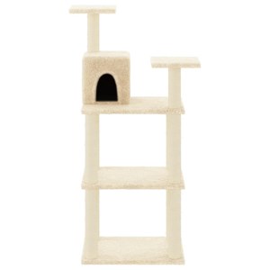 Arbre à chat meuble tour grimper jouet 66 x 41 x 118.5 cm crème