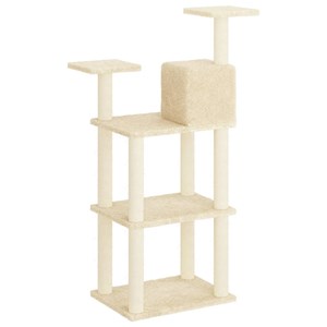 Arbre à chat meuble tour grimper jouet 66 x 41 x 118.5 cm crème